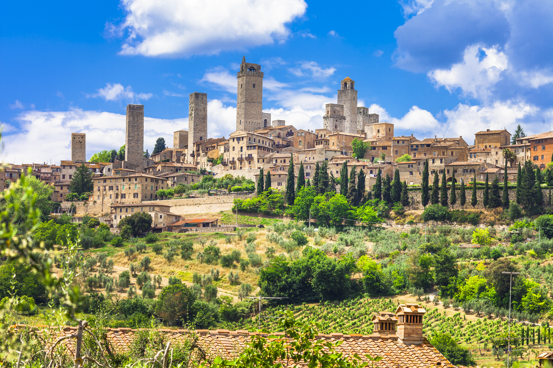 Impressive Medieval Town,San Gimignano,Tuscany,Italy.